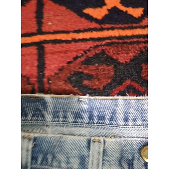 Vintage Wrangler Jeans Mens Blue Thrashed Distressed Faded Denim 44x29 35001AI - Picture 8 of 16